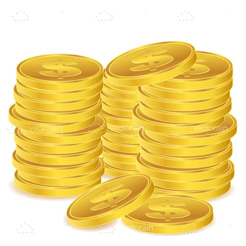 Piles of Golden Coins